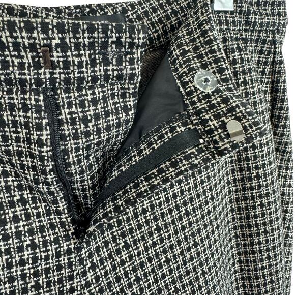 Liverpool Los Angeles Black White Check High Rise Knit Ankle Pants Size 14 - Picture 5 of 8